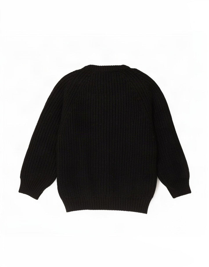 Мужской джемпер с вырезом лодочкой The Sweater Shop, средний черный, новый шерстяной