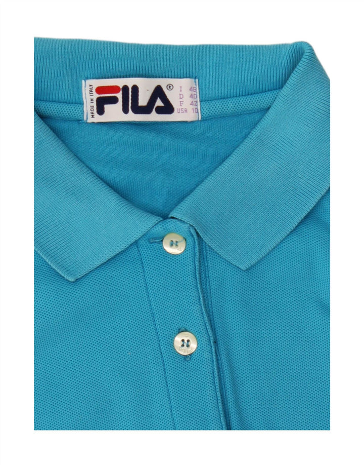 FILA Womens Sleeveless Polo Shirt IT 46 Large Blue Vintage Fila and Second-Hand Fila from Messina Hembry 