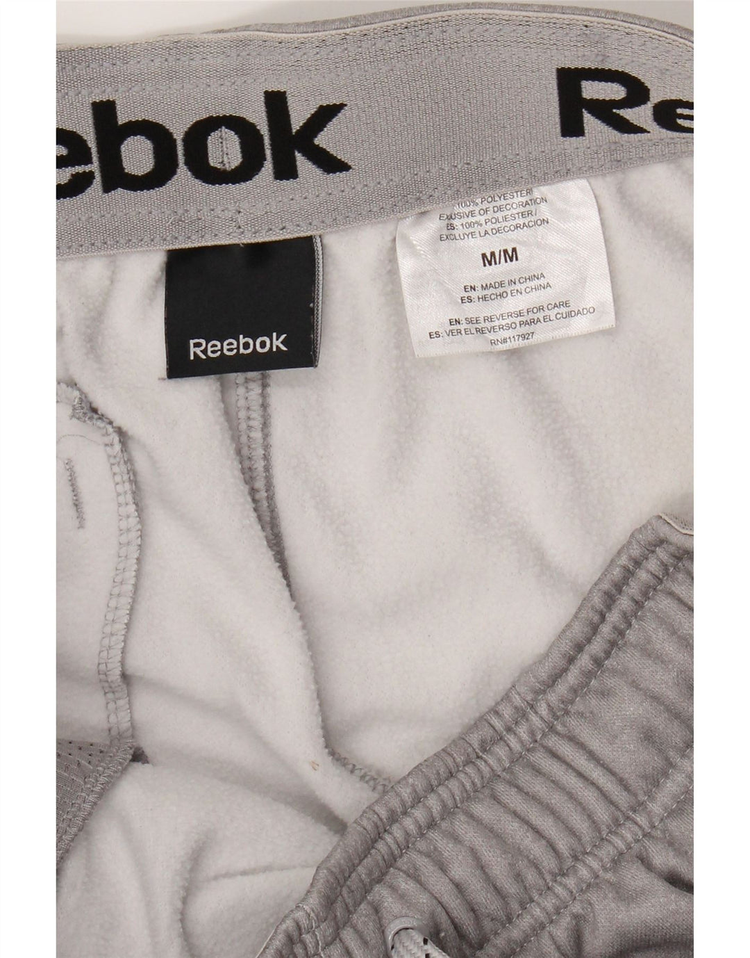 REEBOK Mens Tracksuit Trousers Joggers Medium  Grey Polyester Vintage Reebok and Second-Hand Reebok from Messina Hembry 
