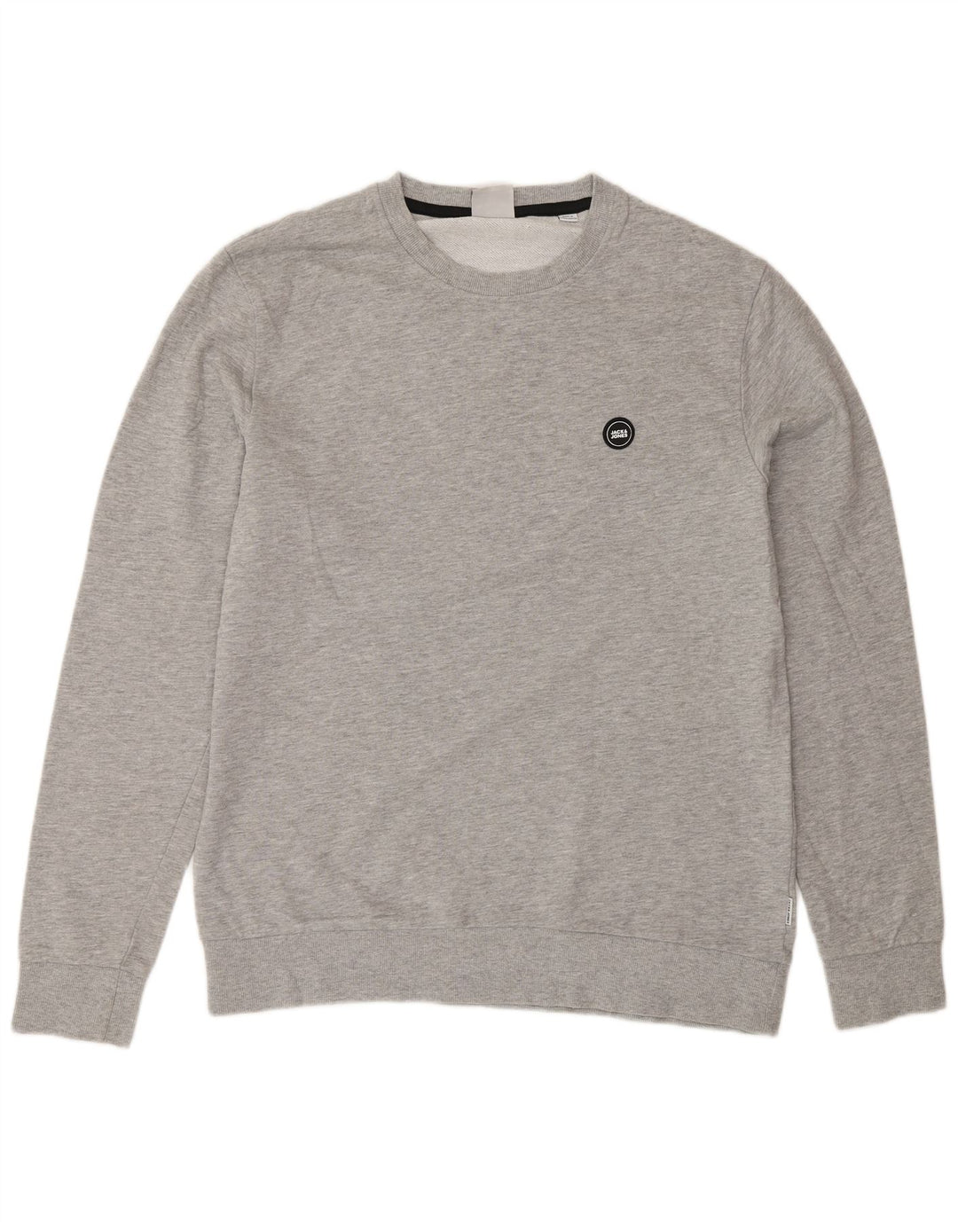 Мужской свитер Jack & Jones, большой серый хлопковый джемпер в крапинку