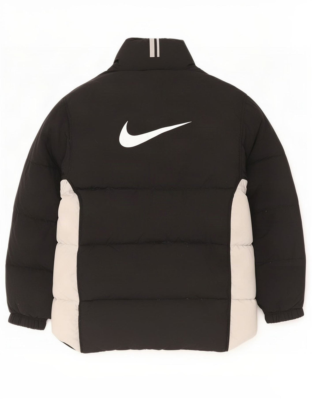 Мужская утепленная куртка с графическим рисунком Nike UK 36/38, маленькая черная, нейлон с цветными блоками
