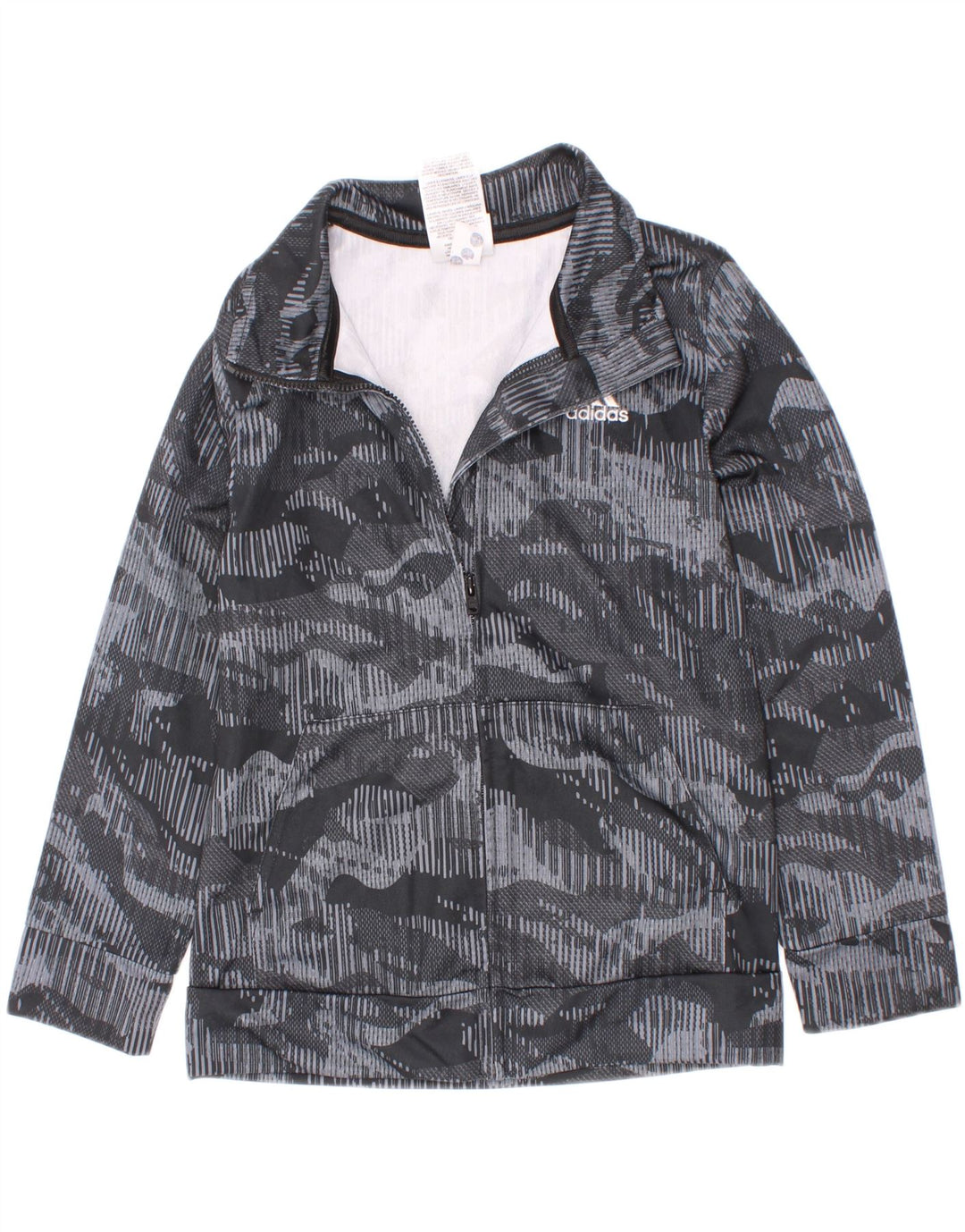 Спортивный костюм Adidas для мальчиков, верхняя куртка 5-6 лет, серый камуфляжный полиэстер