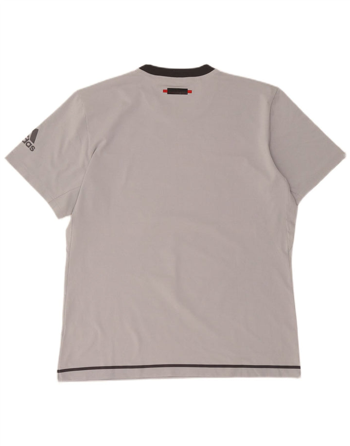 Adidas Мужская футболка с рисунком Top XL Серый полиэстер