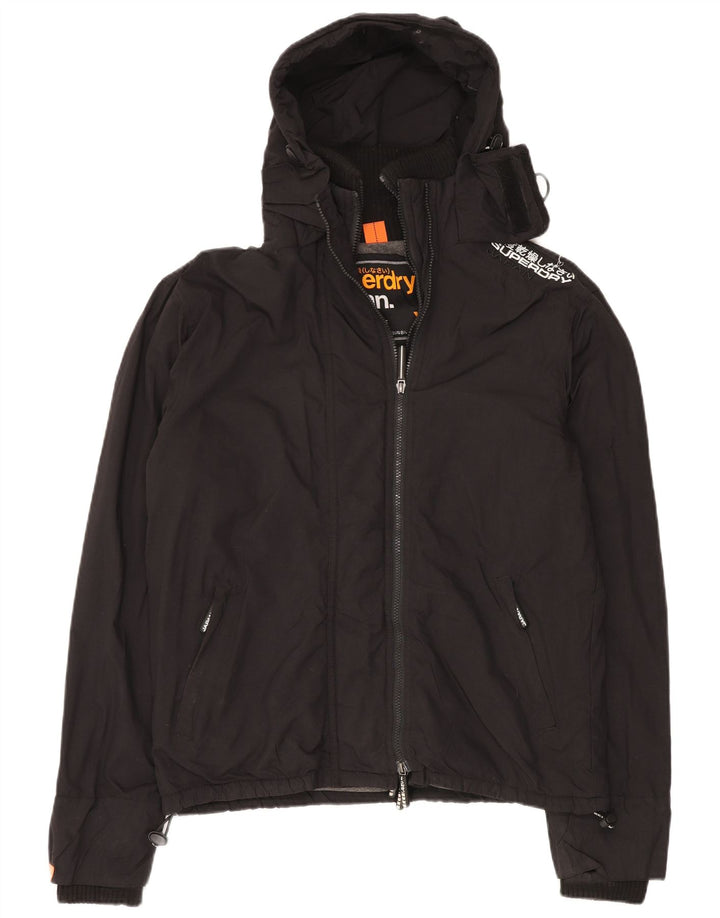Мужская ветровка SUPERDRY с капюшоном UK 42 XL, черный нейлон