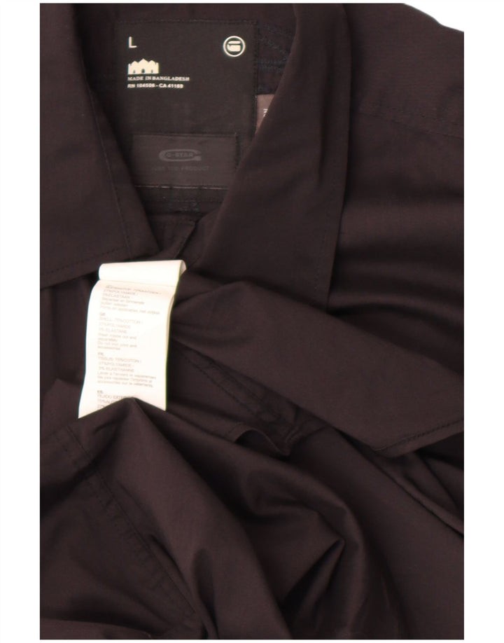 Мужская рубашка G-Star, большая черная хлопковая рубашка