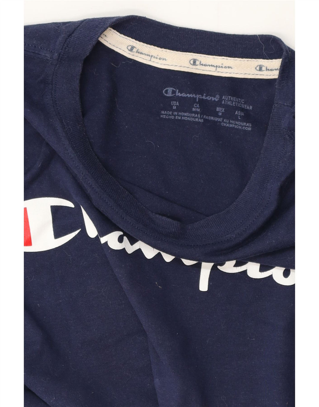 Женская футболка с рисунком CHAMPION Top UK 12 Medium Navy Blue