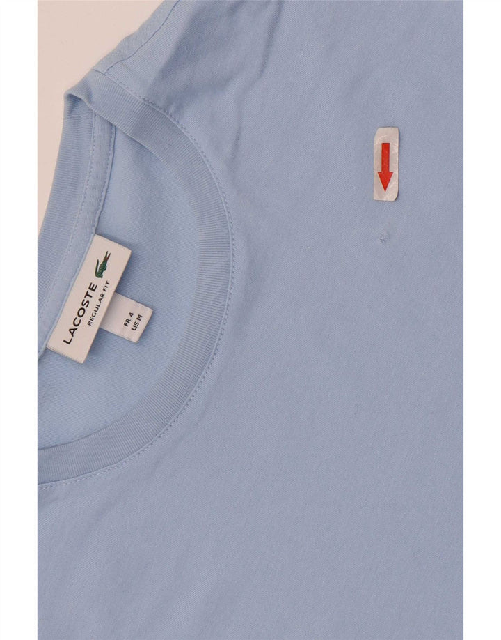 Мужская футболка стандартного кроя Lacoste, размер 4, средний синий хлопок
