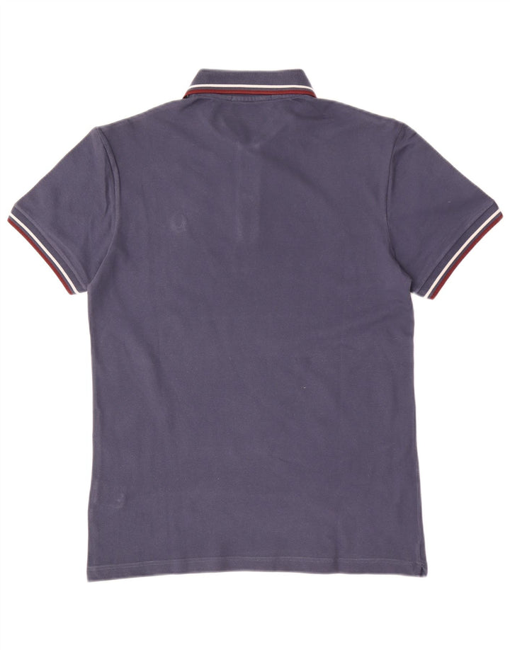 Мужская легкая и эластичная рубашка-поло Fred Perry среднего размера, темно-синяя, хлопок