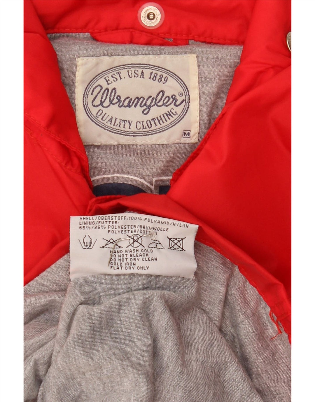 Мужская ветровка Wrangler с капюшоном UK 38, средний красный полиамид