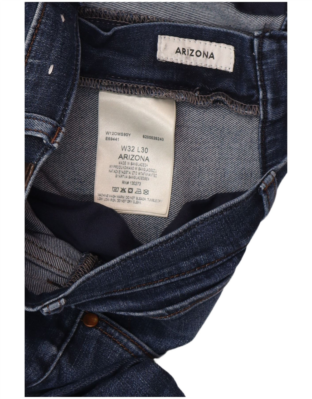 Мужские прямые джинсы Wrangler Arizona W32 L30, синий хлопок