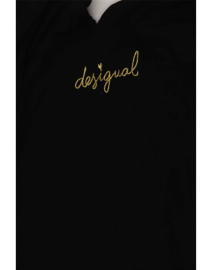 Женская блузка без рукавов Desigual UK 12, средний черный с цветочным принтом