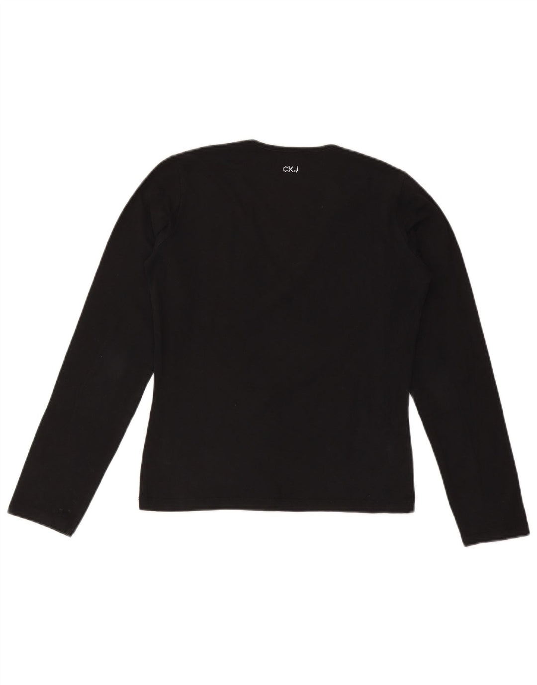 CALVIN KLEIN JEANS Женский топ с длинным рукавом UK 18 XL Черный