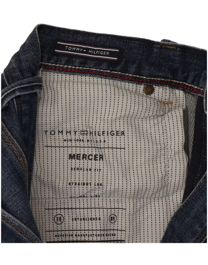 TOMMY HILFIGER Мужские прямые джинсы Mercer Regular Fit W34 L33, синий хлопок