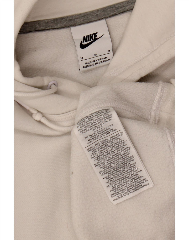 Мужской джемпер с капюшоном Nike среднего размера, белый хлопок