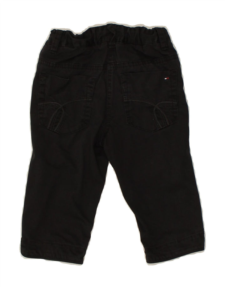 TOMMY HILFIGER Girls Straight Casual Trousers 3-4 Years W22 L10 Black | Vintage Tommy Hilfiger | Thrift | Second-Hand Tommy Hilfiger | Used Clothing | Messina Hembry 