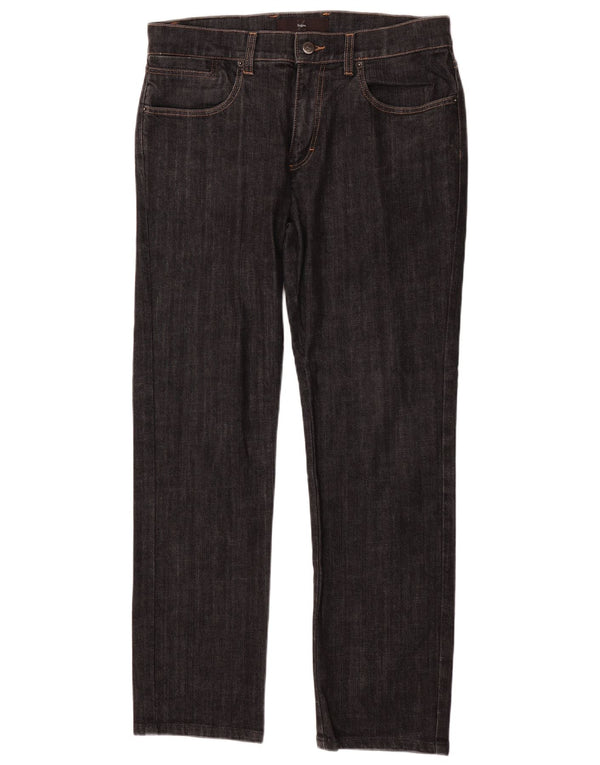 Мужские прямые джинсы Zegna классической посадки со стандартной посадкой W33 L30, серые классические