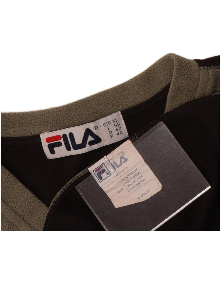 Женский флисовый джемпер Fila UK 18 XL, серый полиэстер с цветными блоками