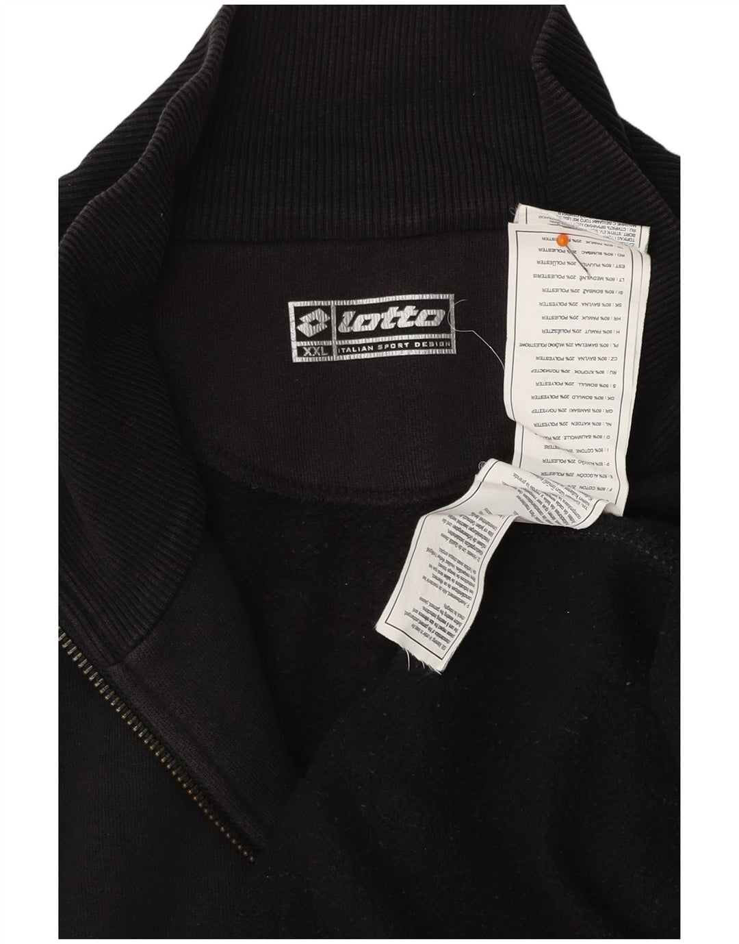 LOTTO Мужской спортивный костюм, верхняя куртка 2XL, черный хлопок