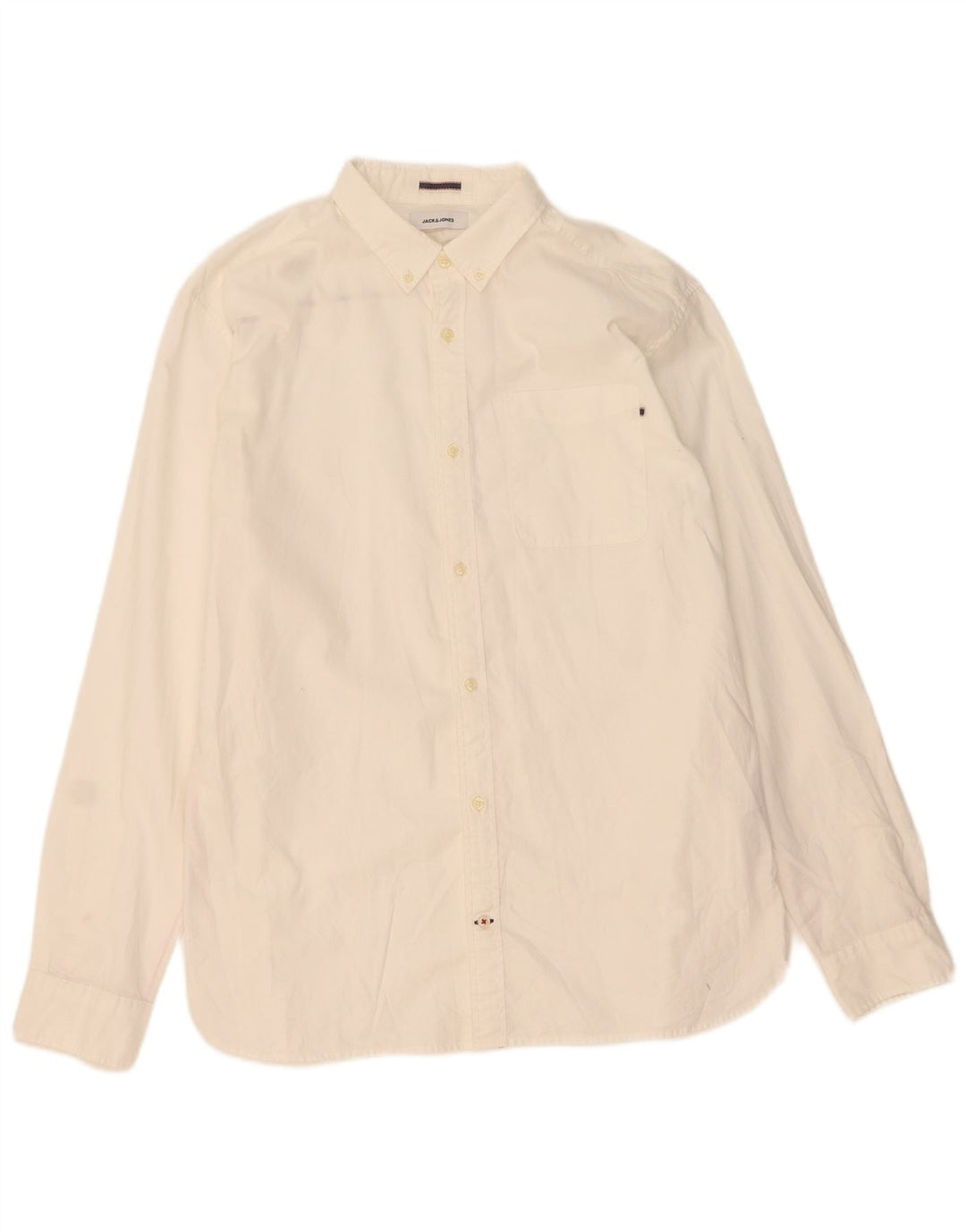 JACK & JONES Mens Shirt XL White Cotton