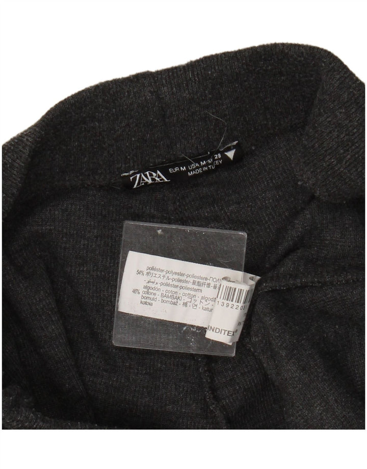 Женские спортивные брюки ZARA UK 12, полиэстер среднего серого цвета