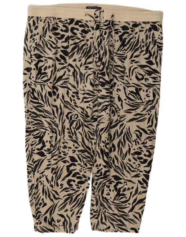 Женские укороченные брюки-шаровары Marks & Spencer UK 20 2XL W42 L23 Бежевые