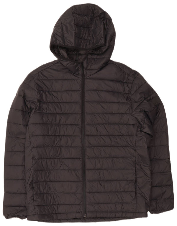Мужская стеганая куртка с капюшоном Jack & Jones UK 42 XL, черная