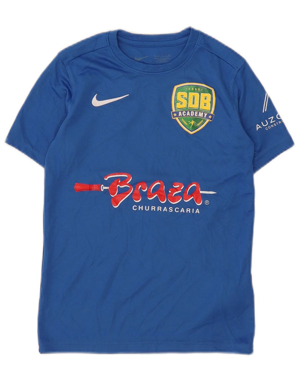 Футболка с рисунком Nike Dri Fit для мальчиков, 8–9 лет, маленький синий полиэстер
