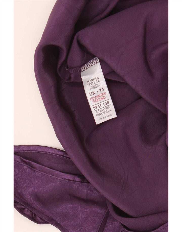 Женский топ на бретельках Marks & Spencer UK 14, средний фиолетовый, полиэстер
