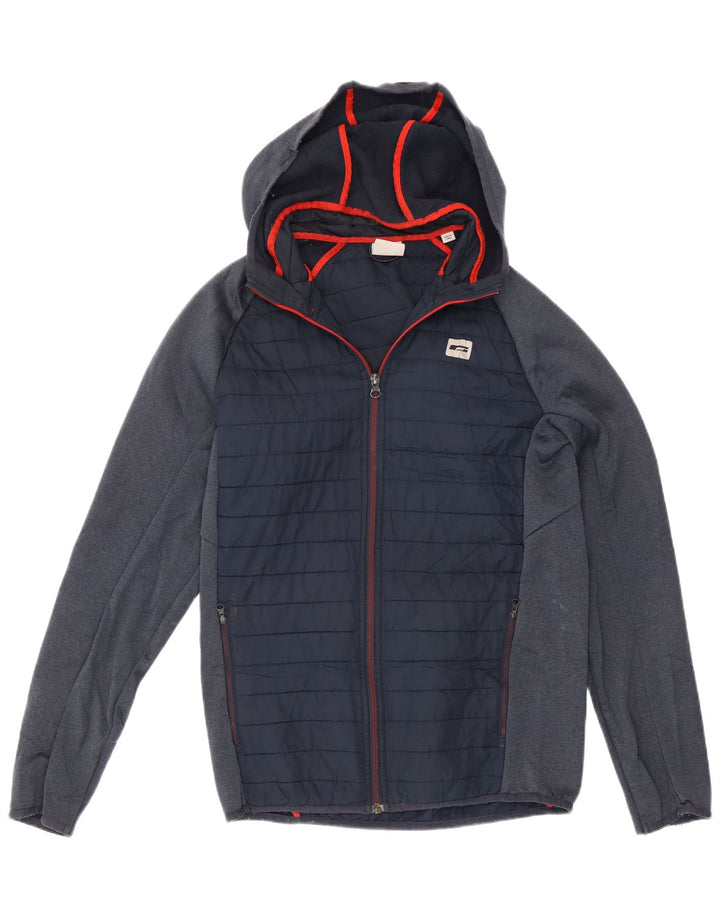Мужской спортивный костюм с капюшоном и подкладкой Jack & Jones, маленькая темно-синяя куртка