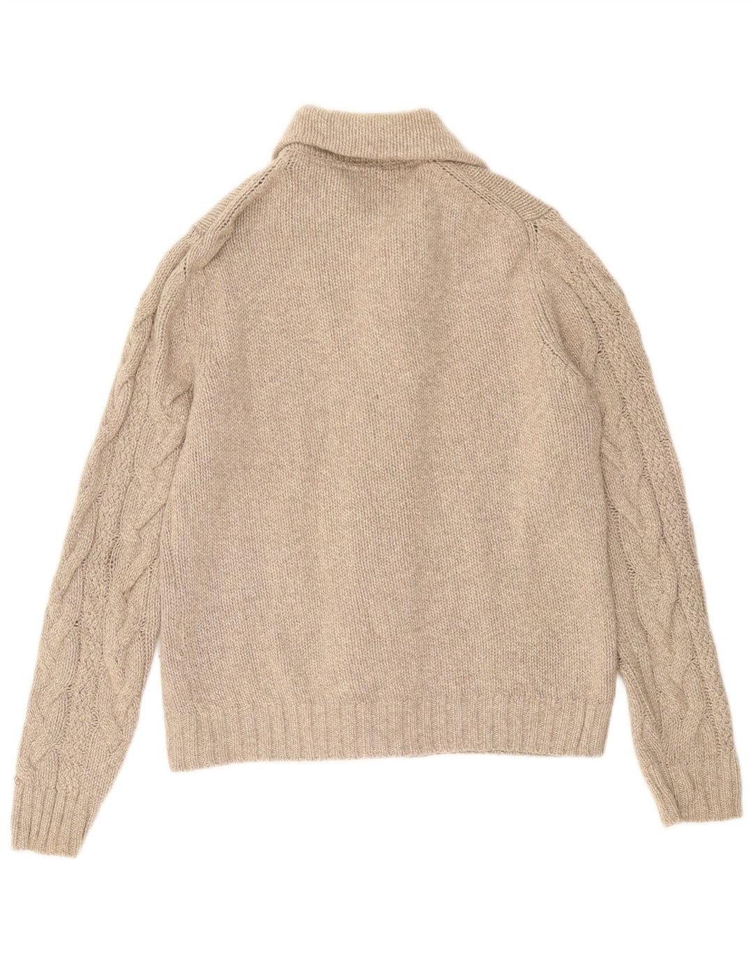 Мужской кардиган-свитер Massimo Dutti XL бежевый из шерсти