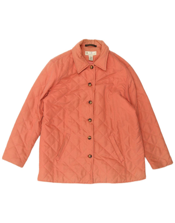 Женская стеганая куртка ORVIS UK 16, большой розовый полиэстер