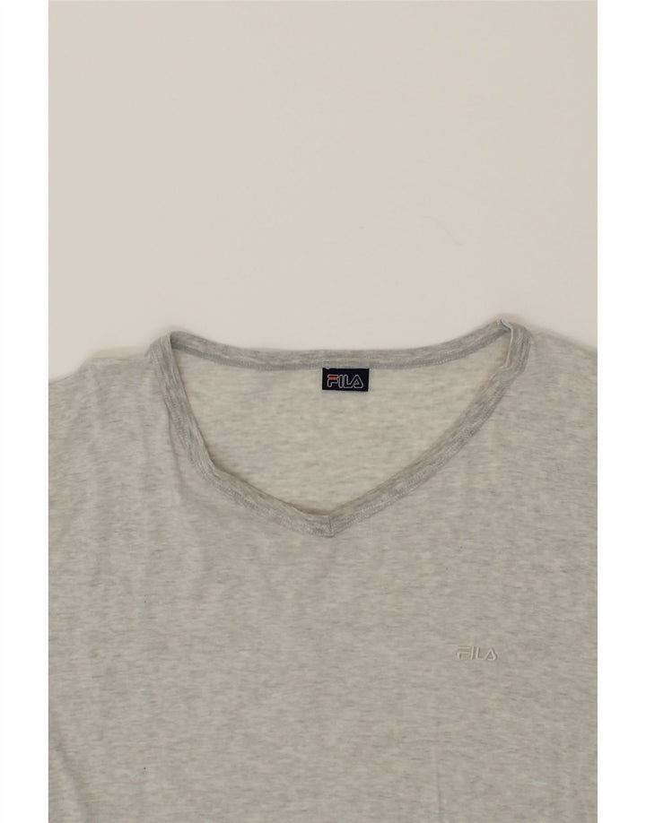 FILA Mens T-Shirt Top Large Grey Vintage Fila and Second-Hand Fila from Messina Hembry 
