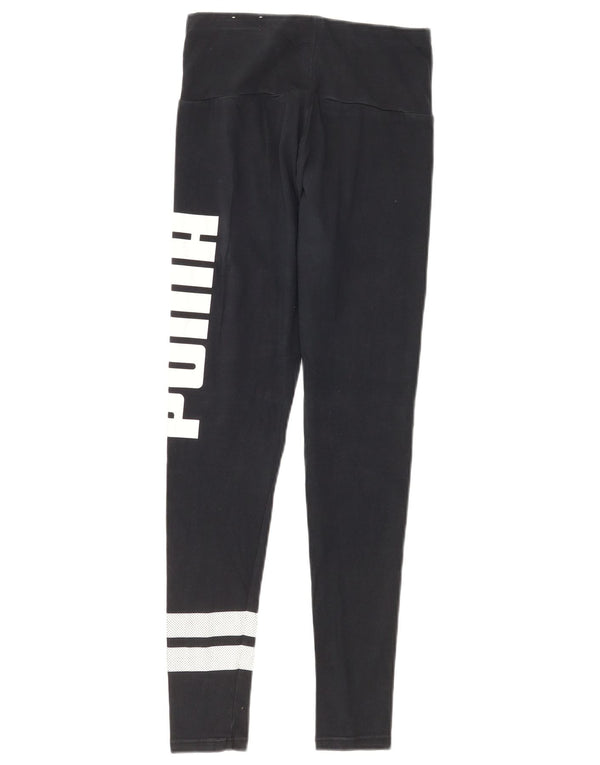 Женские леггинсы с рисунком Puma UK 8, маленькие, темно-синие, хлопковые