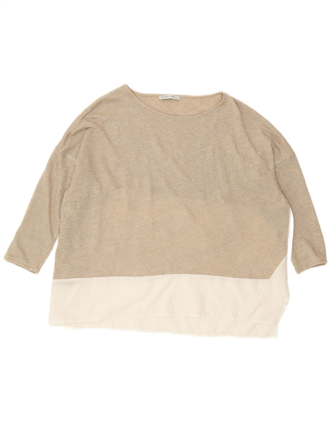 Женская блузка оверсайз Zara Top UK 10, маленький золотой цветной блок