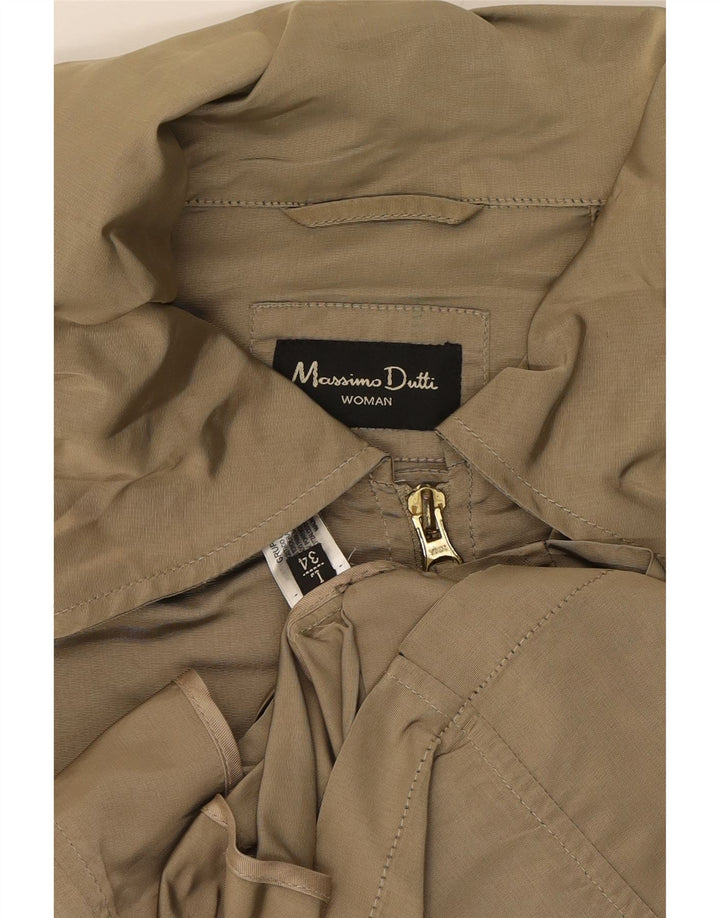 MASSIMO DUTTI Womens Bomber Jacket UK 14 Large Brown Polyamide Vintage Massimo Dutti and Second-Hand Massimo Dutti from Messina Hembry 