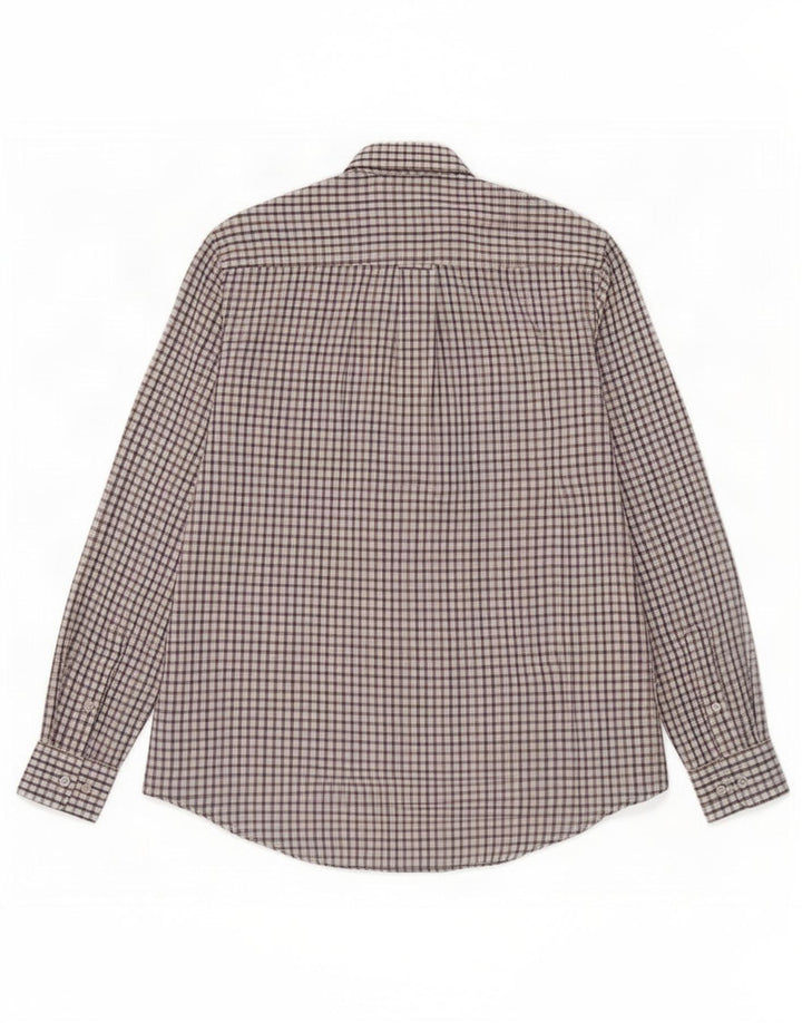 James Pringle Mens Flannel Shirt Medium Multicoloured Check Polyester