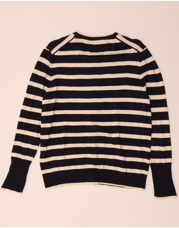 Женский кардиган Zara UK 20 2XL Темно-синий в полоску из вискозы