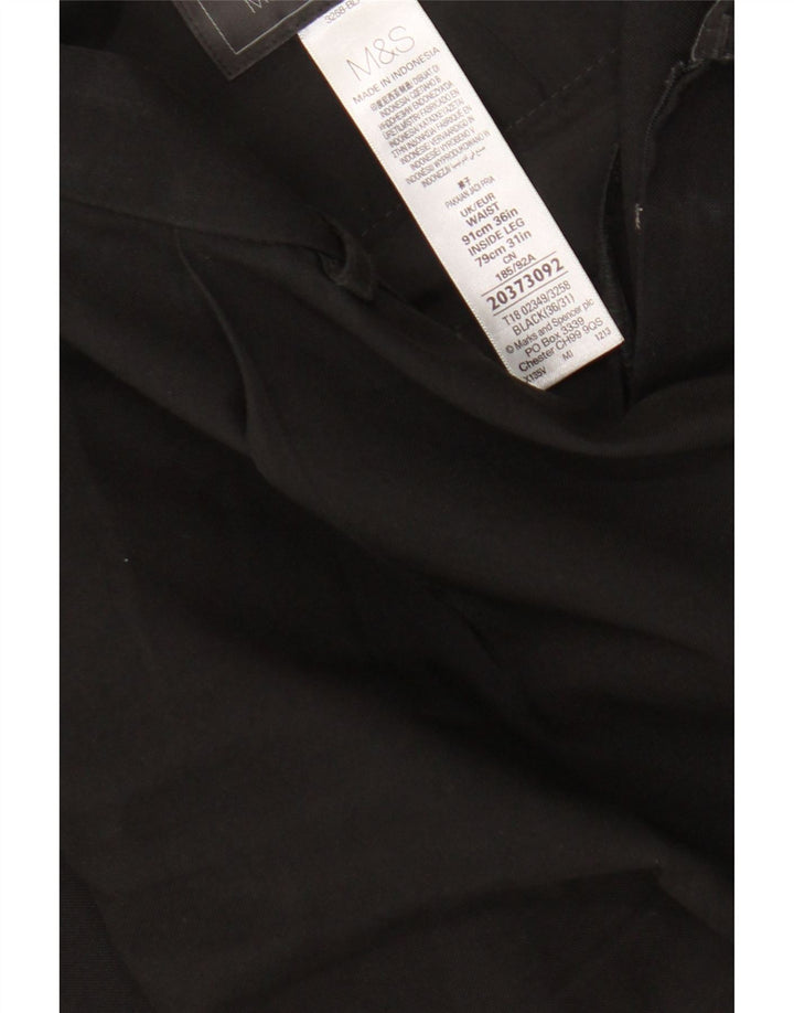 Мужские костюмные брюки Marks & Spencer W36 L31 черные из полиэстера
