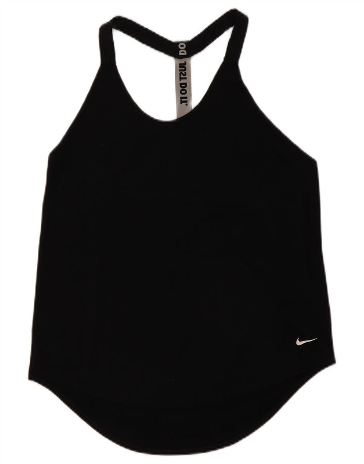 Женский жилет с графическим принтом Nike Dri Fit UK 12, средний черный, полиэстер