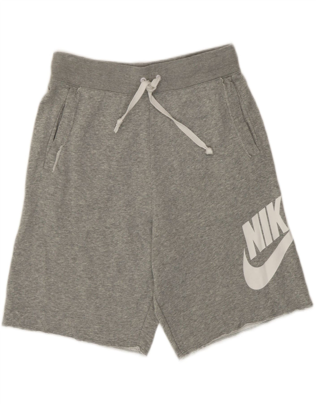 Мужские спортивные шорты с рисунком Nike, маленькие серые, хлопок