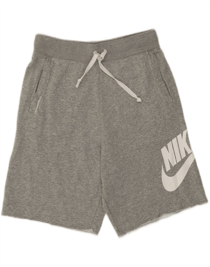 Мужские спортивные шорты с рисунком Nike, маленькие серые, хлопок