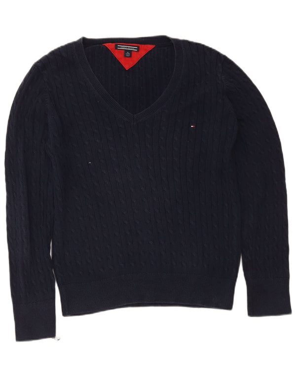 Женский джемпер с v-образным вырезом Tommy Hilfiger UK 18 XL Темно-синий