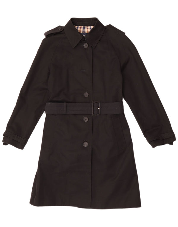 Женский тренч Aquascutum UK 6 XS, черный хлопок