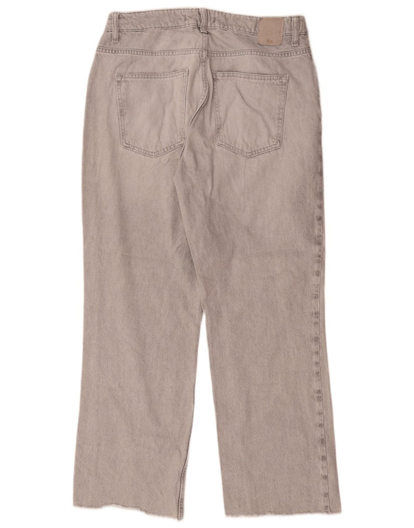 Женские прямые джинсы Zara EU 42, большие, W32 L28, серый хлопок