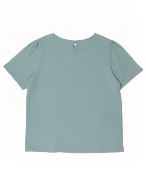 Женская футболка Crew Clothing Top UK 16, большой синий хлопок