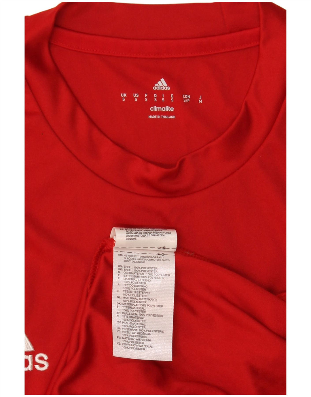 Мужская футболка Adidas Climalite, маленький красный полиэстер