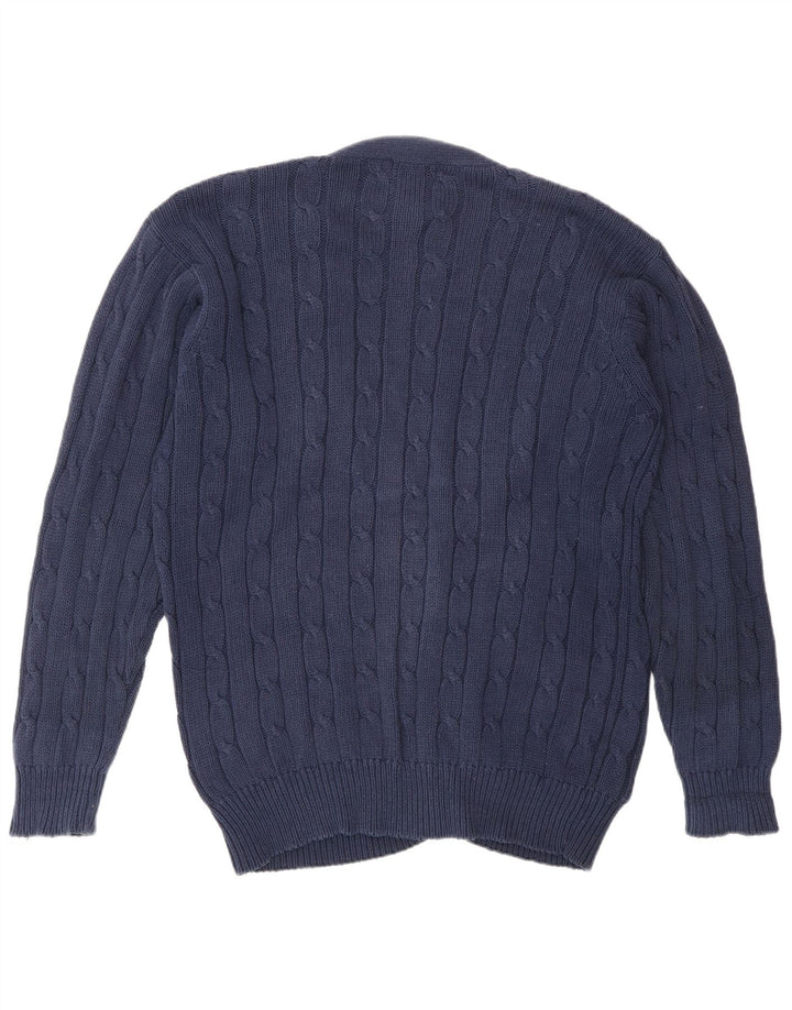 Мужской кардиган Kappa, темно-синий хлопковый свитер среднего размера