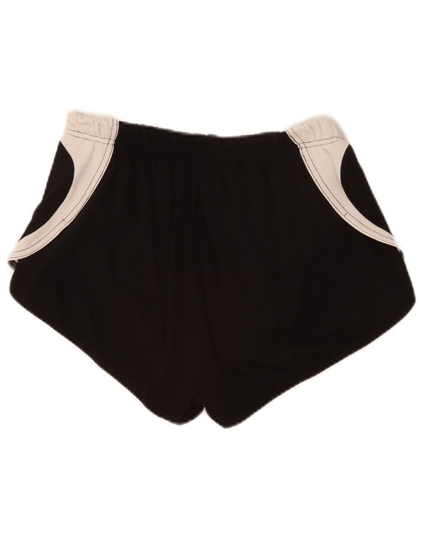 Женские спортивные шорты с рисунком Asics UK 12, средние черные, полиэстер с цветными блоками