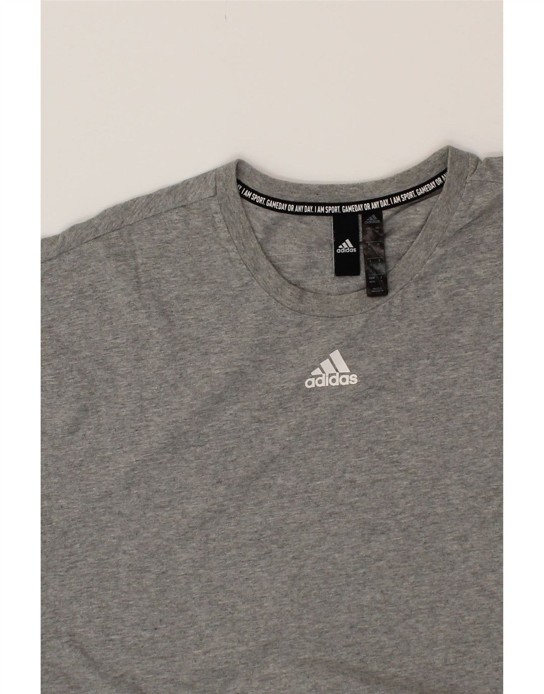 ADIDAS Mens T-Shirt Top Medium Grey Cotton Vintage Adidas and Second-Hand Adidas from Messina Hembry 