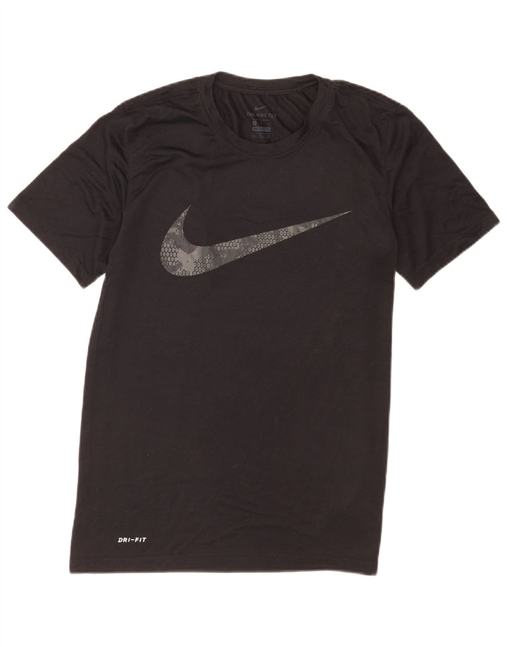 Мужская футболка Nike Dri Fit с графическим рисунком, маленький черный полиэстер